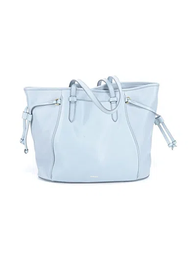 Pre-owned Fossil Leather Tote Bag In Blue