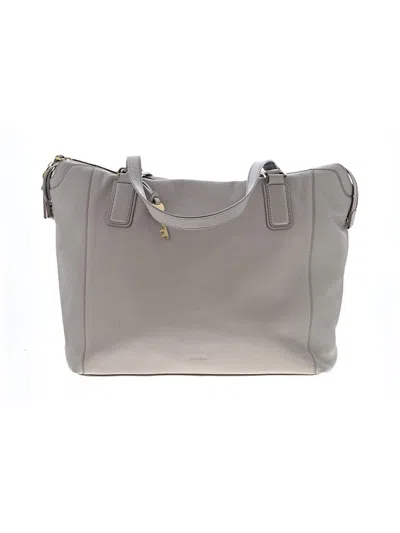 Pre-owned Fossil Leather Tote Bag In Brown