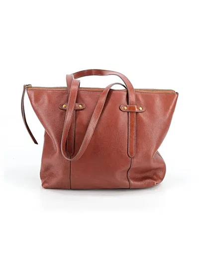 Pre-owned Fossil Leather Tote Bag In Brown