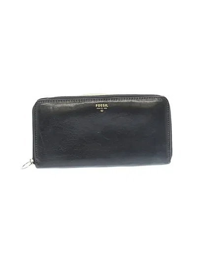 Pre-owned Fossil Leather Wallet In Black