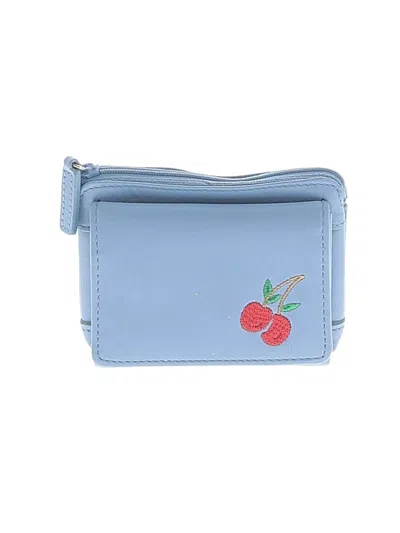 Pre-owned Fossil Leather Wallet In Blue