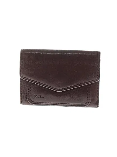 Pre-owned Fossil Leather Wallet In Brown