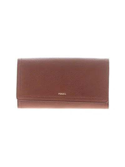 Pre-owned Fossil Leather Wallet In Brown