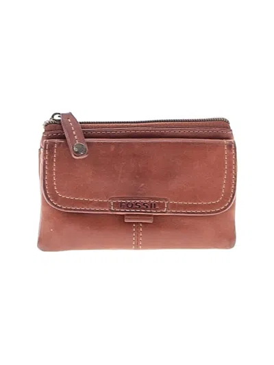 Pre-owned Fossil Leather Wallet In Brown