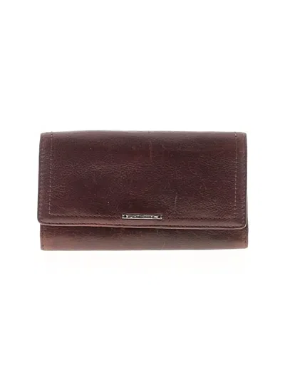 Pre-owned Fossil Leather Wallet In Burgundy