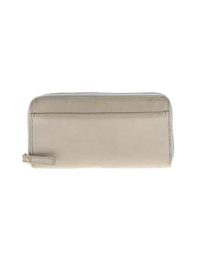 Pre-owned Fossil Leather Wallet In Gold