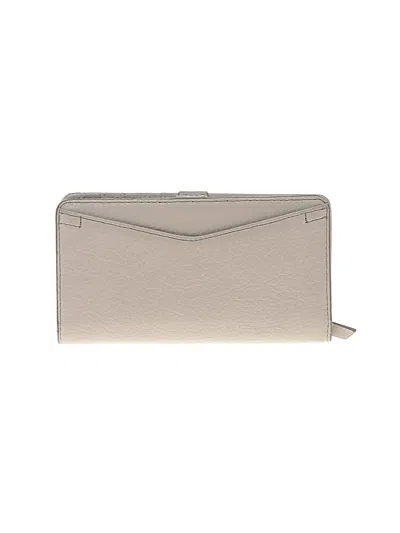 Pre-owned Fossil Leather Wallet In Gray