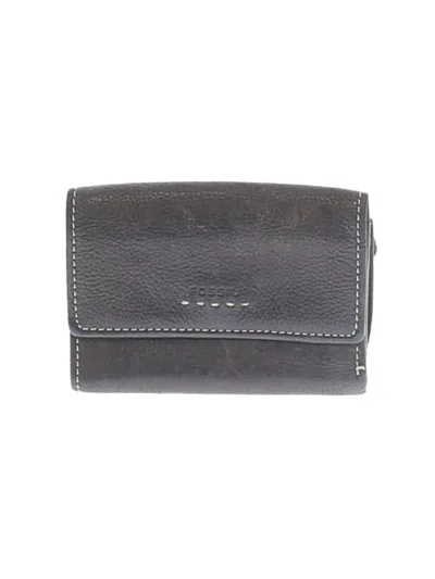 Pre-owned Fossil Leather Wallet In Gray