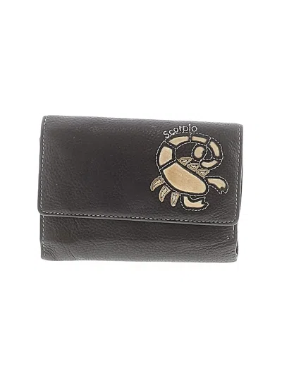 Pre-owned Fossil Leather Wallet In Gray