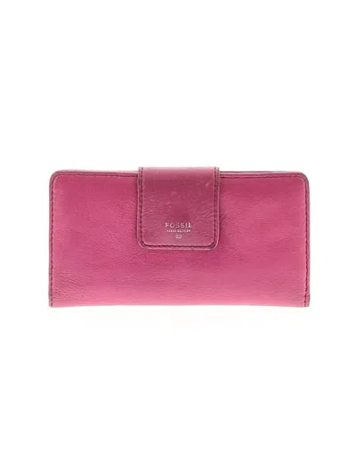 Pre-owned Fossil Leather Wallet In Pink
