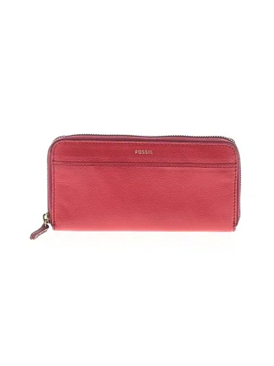 Pre-owned Fossil Leather Wallet In Red