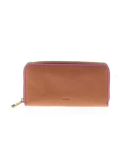 Pre-owned Fossil Leather Wallet In Tan