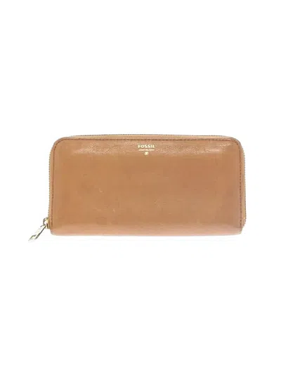 Pre-owned Fossil Leather Wallet In Tan