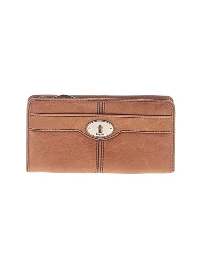 Pre-owned Fossil Leather Wallet In Tan