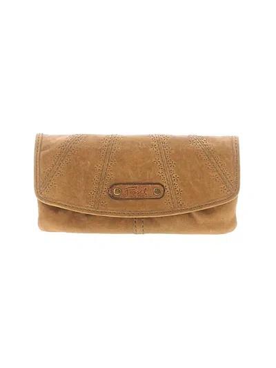 Pre-owned Fossil Leather Wallet In Tan