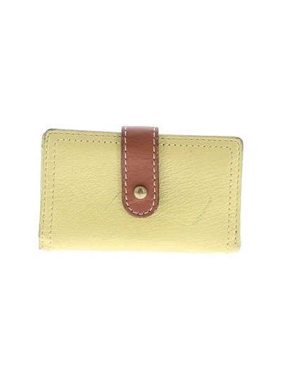 Pre-owned Fossil Leather Wallet In Yellow
