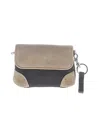 Fossil Leather Wristlet In Gray