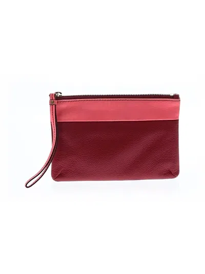 Pre-owned Fossil Leather Wristlet In Red