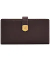 Fossil Lennox Leather Tab Bifold Wallet In Mink