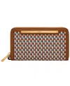 Fossil Liza Zip Around Clutch In Multi Woven
