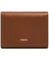 Fossil Logan Leather Trifold Wallet In Medium Brown