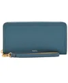 Fossil Logan Leather Zip Around Clutch Wallet