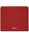 Fossil Logan Rfid Bifold Wallet In Garnet