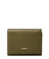 Fossil Logan Rfid Trifold Wallet In Green