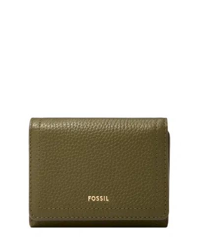 Fossil Logan Rfid Trifold Wallet In Green