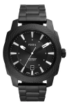 Fossil Men's Machine Black Dial Watch In Black
