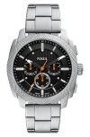 Fossil Machine Chronograph Stainless Steel Watch, 44mm