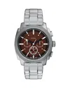 Fossil Machine Chronograph Stainless Steel Watch, 44mm In Brown