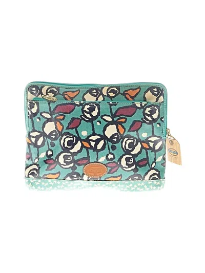 Pre-owned Fossil Makeup Bag In Green
