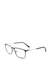 Fossil Matte-finish Rectangle-frame Glasses In Black