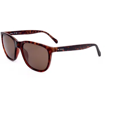 Fossil Men's 55 Mm Brown Sunglasses