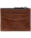 Fossil Men's Andrew Zip Card Case In Cognac