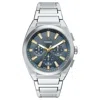 Fossil Everett Chronograph 44mm Watch In Metallic