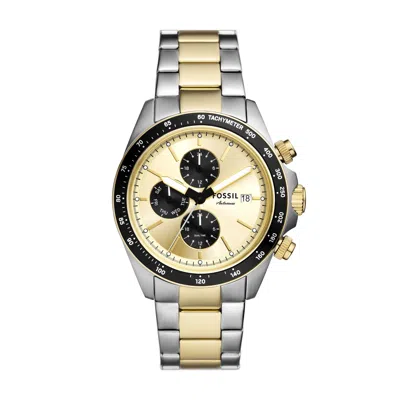 Fossil Men's Autocross Multifunction, Two-tone Stainless Steel Watch In Gold