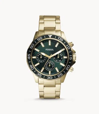 Fossil Men's Bannon Multifunction Gold-tone Stainless Steel Bracelet Watch 45mm