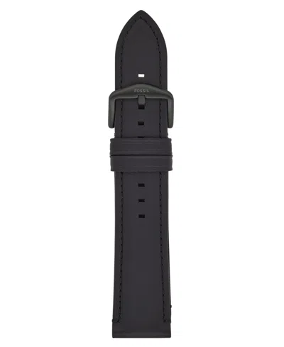Fossil Men's Black Leather Watch Band, 22mm