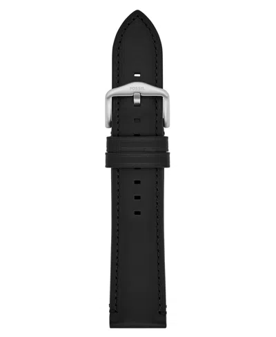 Fossil Men's Black Leather Watch Band, 22mm