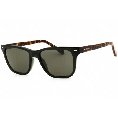 Fossil Men's Black Rectangular Sunglasses Fos3149gs In ["grey"]