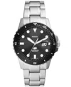 Fossil Dive 42mm Watch In Silver-tone