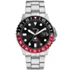 Fossil Men's Gmt Blue Stainless Steel Watch, 46mm In Black