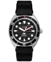 FOSSIL MEN'S BREAKER THREE-HAND DATE BLACK SILICONE WATCH 42MM