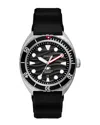 Fossil Men's Breaker Three-hand Date Black Silicone Watch 42mm