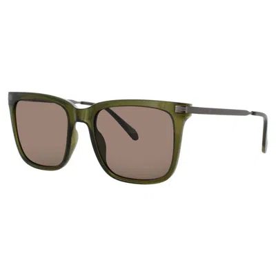 Fossil Men's Brown Rectangular Sunglasses Fos3152gs0ox70 In ["brown"]