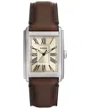 Fossil Men's Carraway Three-hand Brown Leather Watch, 30mm In Brown