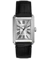Fossil Men's Carraway Three-hand Brown Leather Watch, 30mm In Black Crocodile