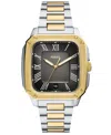 Fossil Men's Crosby Black Dial Watch In Two-tone